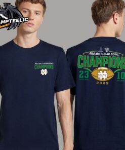 Notre Dame Fighting Irish College Football Playoff 2025 Sugar Bowl Champions Victory Ahead Two Sides Unisex T-Shirt