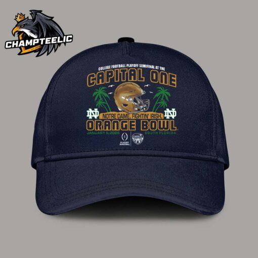 Notre Dame Fighting Irish Helmet 2025 Capital One Orange Bowl Official CFP Semifinal Merch Navy Cap Hat Snapback