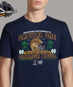 Notre Dame Fighting Irish Helmet 2025 Capital One Orange Bowl Official CFP Semifinal Merch Unisex T-Shirt