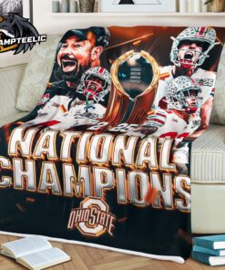 Ohio State Beats Notre Dame To Win The 2025 College Football Playoff National Championship National Champions Gift For Fans Fleece Blanket