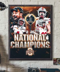 Ohio State Beats Notre Dame To Win The 2025 College Football Playoff National Championship National Champions Home Decor Poster Canvas