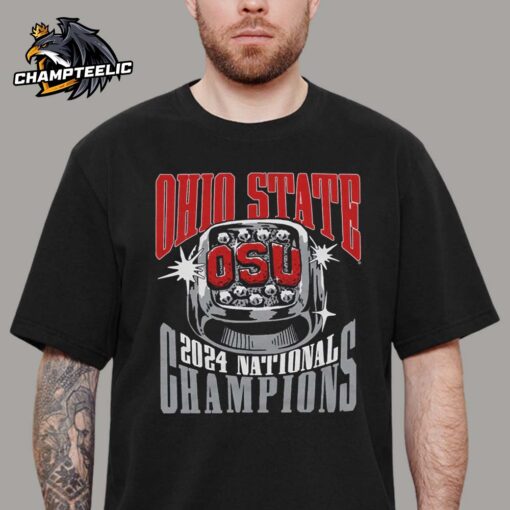 Ohio State Buckeyes 2024 National Champions Ring T-Shirt