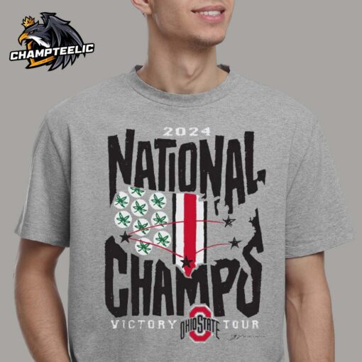 Ohio State Buckeyes 2024 National Champs Victory Tour Unisex T-Shirt