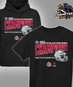 Ohio State Buckeyes 2025 Cotton Bowl Classic Champions College Football Playoff Semifinal Vintage Style With Helmet Unisex T-Shirt