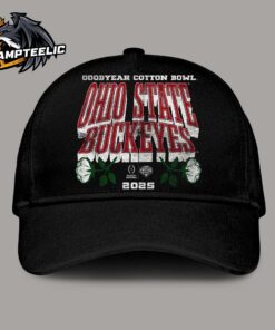 Ohio State Buckeyes 2025 Goodyear Cotton Bowl Merchandise Team Text Logo Vintage Style Cap Hat Snapback