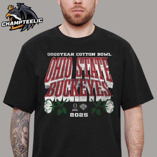 Ohio State Buckeyes 2025 Goodyear Cotton Bowl Merchandise Team Text Logo Vintage Style Unisex T-Shirt