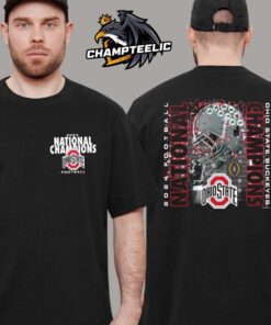 Ohio State Buckeyes College Football Playoff 2024 National Champions Confetti Helmet Celebration Two Sides Unisex T-Shirt