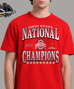 Ohio State Buckeyes Fanatics College Football Playoff 2024 National Champions Hometown Red T-Shirt