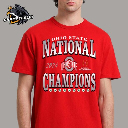 Ohio State Buckeyes Fanatics College Football Playoff 2024 National Champions Hometown Red T-Shirt