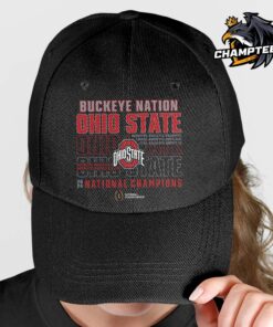 Ohio State Buckeyes Fanatics College Football Playoff 2024 National Champions Slogan Cap Hat Snapback