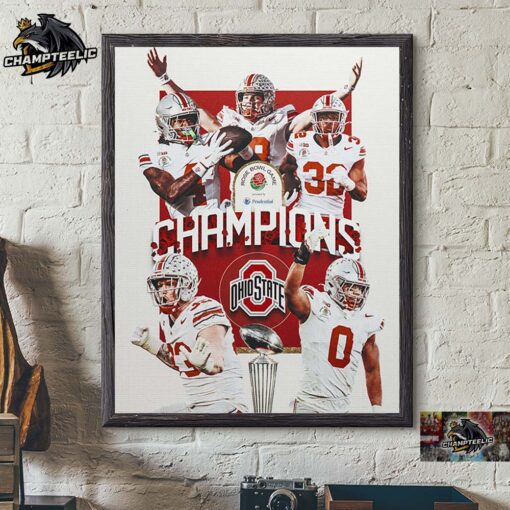 Ohio State Buckeyes Football Your 2025 Rose Bowl Champions Home Decor Poster Canvas