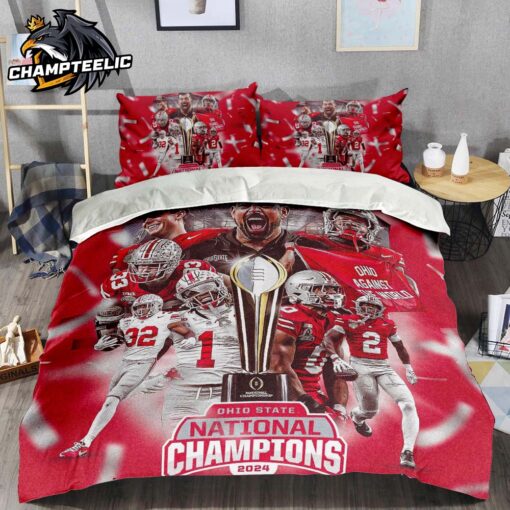 Ohio State Buckeyes Ohio Against The World 2024 National Champions Bedding Set