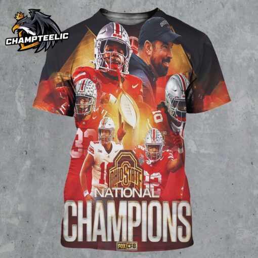 Ohio State Football Takes Down Notre Dame Wins Its First National Championship Champions All Over Print Shirt