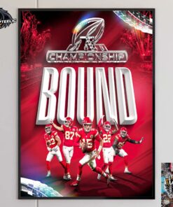 One Step Closer Kansas City Chiefs 2025 AFC Championship Bound Decor Poster Canvas