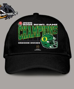 Oregon Ducks 2025 Rose Bowl Game Champions College Football Playoff Quarterfinal Vintage Style With Helmet Classic Cap Hat Snapback