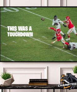 Patrick Mahomes Magic 2024 AFC Divisional Round Vs Houston Texans Incredible Flying Touchdown Home Decor Poster Canvas