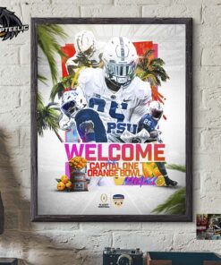 Penn State Football Welcome To The 2025 Capital One Orange Bowl Miami CFB Playoff Semifinal Home Decor Poster Canvas