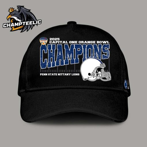 Penn State Nittany Lions 2025 Orange Bowl Champions College Football Playoff Semifinal Vintage Style With Helmet Classic Cap Hat Snapback