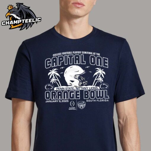 Penn State Nittany Lions Helmet 2025 Capital One Orange Bowl Official CFP Semifinal Merch Unisex T-Shirt