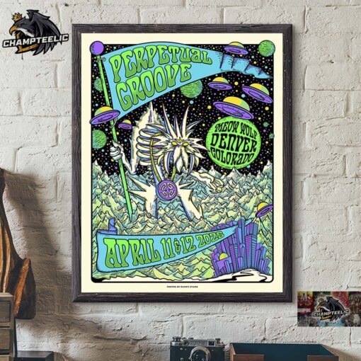 Perpetual Groove Poster For Shows In Denver Colorado At Meow Wolf On April 11 And 12 2025 Home Decor Poster Canvas