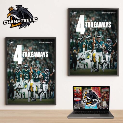 Philadelphia Eagles 4 Takeaway Everyone Getting Involved 2024 NFL Playoffs Home Decor Poster Canvas