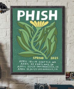 Phish Spring Poster For West Coast Run Shows Spring April 2025 Home Decor Poster Canvas