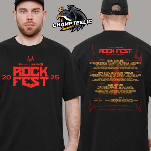 Rock Fest Wisconsin 2025 Amplify Your Soul Daily Lineups Poster Event From July 17 To 19 2025 Merch Two Sides Unisex T-Shirt