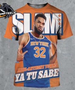 SLAM 254 Karl Anthony Towns New York Knicks Ya Tu Sabe On Cover All Over Print Shirt