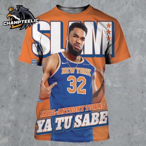 SLAM 254 Karl Anthony Towns New York Knicks Ya Tu Sabe On Cover All Over Print Shirt