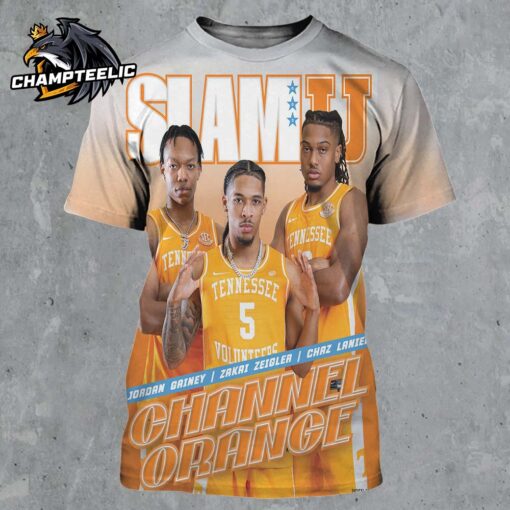 SLAMU 3 Tennessee Volunteers Cover Channel Orange Jordan Gainey Zakai Zeigler And Chaz Lanier All Over Print Shirt