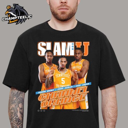 SLAMU 3 Tennessee Volunteers Cover Channel Orange Jordan Gainey Zakai Zeigler And Chaz Lanier Unisex T-Shirt