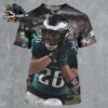 Saquon Barkley Night Night Celebration Touchdown 2024 NFC Champions All Over Print Shirt