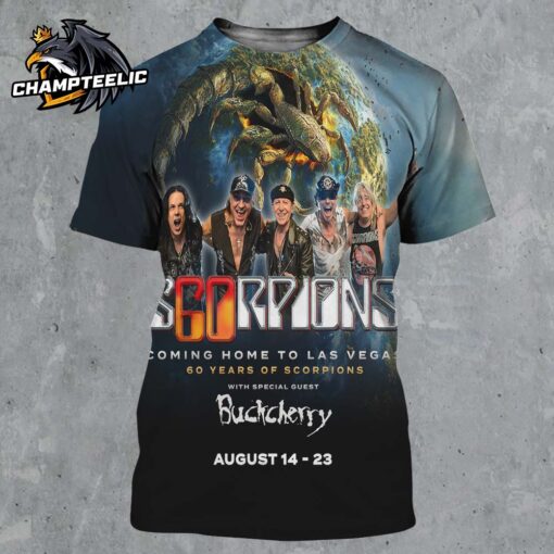 Scorpions Coming Home To Las Vegas 60 Years Of Scorpions Tour On August 14 And 23 2025 All Over Print Shirt