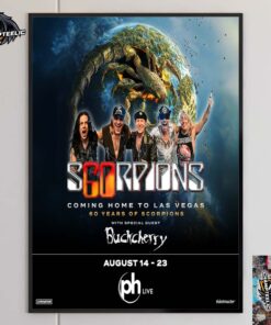 Scorpions Coming Home To Las Vegas 60 Years Of Scorpions Tour On August 14 And 23 2025 Home Decor Poster Canvas