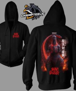 Shin Godzilla Nightmare A God Incarnate A City Doomed Two Sides Zip Up Hoodie