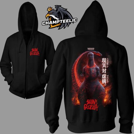 Shin Godzilla Nightmare A God Incarnate A City Doomed Two Sides Zip Up Hoodie