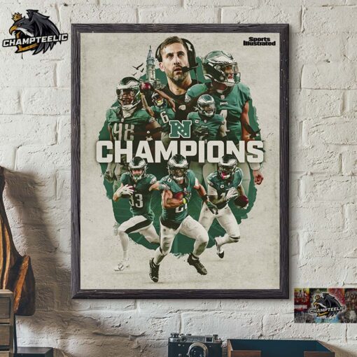 Sports Illustrated Philadelphia Eagles 2024 NFC Champions Super Bowl LIX New Orleans Bound Home Decor Poster Canvas