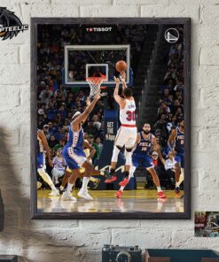 Stephen Curry Eight Shots From Distance Eight Makes Most Made Threes In A Game Without A Miss In The Warriors Vs 76ers Game Home Decor Poster Canvas