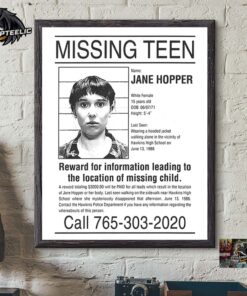 Stranger Things 5 Teaser Poster Missing Teen Jane Hopper Home Decor Poster Canvas