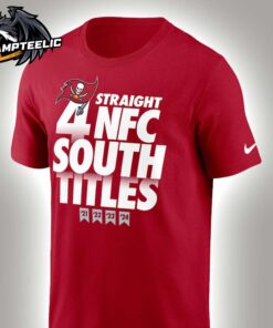 Tampa Bay Buccaneers Nike Four Straight NFC South Division Champions Unisex T-Shirt