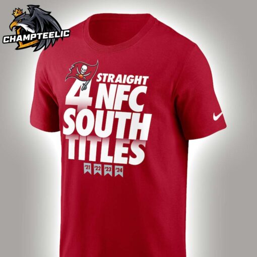 Tampa Bay Buccaneers Nike Four Straight NFC South Division Champions Unisex T-Shirt