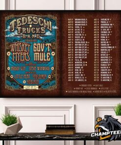 Tedeschi Trucks Band Live In 25 Tour With Whiskey Myers An Gov’t Mule Tour Schedule Date List Landscape Poster Canvas For Home Decorations