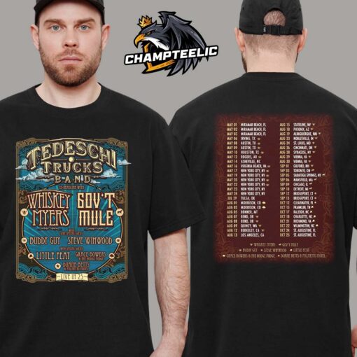 Tedeschi Trucks Band Live In 25 Tour With Whiskey Myers An Gov’t Mule Tour Schedule Date List Two Sides Unisex T-Shirt