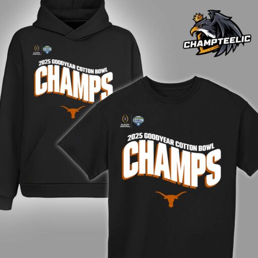 Texas Longhorns 2025 Cotton Bowl Classic Champions College Football Playoff Semifinal Unisex T-Shirt Hoodie