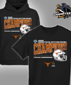 Texas Longhorns 2025 Cotton Bowl Classic Champions College Football Playoff Semifinal Vintage Style With Helmet Unisex T-Shirt