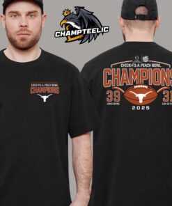 Texas Longhorns College Football Playoff 2025 Peach Bowl Champions Victory Ahead Two Sides Unisex T-Shirt