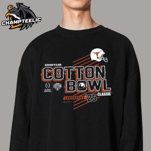 Texas Longhorns College Football Semifinal 2025 Goodyear Cotton Bowl Bound Helmet Unisex Sweater T-Shirt