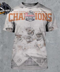 Texas Longhorns Football 2025 Chick Fil A Peach Bowl Champions Official Poster Fellin Peachy All Over Print Shirt