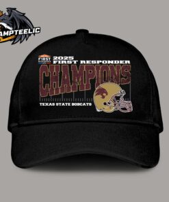 Texas State Bobcats 2025 Servpro First Responder Bowl Champions Vintage Style With Helmet College Football Bowl Game Classic Cap Hat Snapback