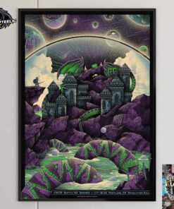 The Disco Biscuits Poster For Shows In Seattle At Showbox And Portland At Revolution Hall On January 16 17 And 18 2025 Dragon Slaying Warrior Art Decor Poster Canvas